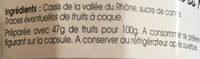 Confiture Extra Cassis Ingredients