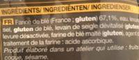 2 Demi-baguettes Prcuites, Sachet De 280 Grammes Ingredients