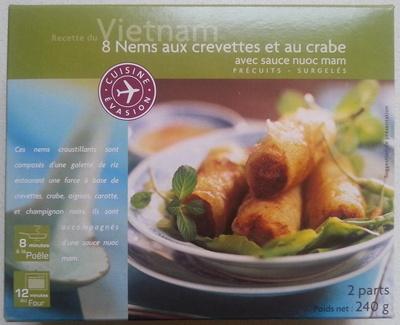 8 Nems Aux Crevettes Et Au Crabe Avec Sauce Nuoc Mam