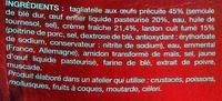 Tagliatelles  La Carbonara, Surgeles Ingredients