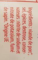 Jambon Cru Fum Ingredients