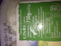 Faisselle Bio Ingredients