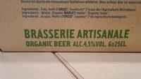 Bire Blonde Jade Sans Gluten Nutrition Label