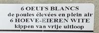 6 Oeufs Blancs De Poules Leves En Plein Air Ingredients