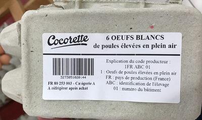 Oeufs Blancs De Poules Leves En Plein Air