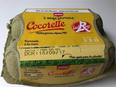 Oeufs Fermier Moyens Label Rouge Poules Elevees En Plein Air