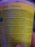 Sojade Lemon Ingredients