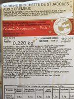 Verrines Brochette De Saint Jacques Aux 2 Cremeux Ingredients