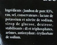 Jambon Cuit Choix Ingredients
