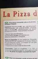 Pizza Fromage Bio Congele 350 G Ingredients