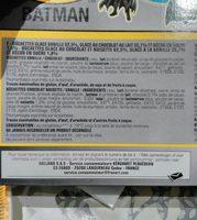 Buche Chocolat/vanille Batman Ingredients
