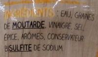 Moutarde Douce Ingredients