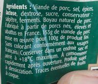 Bastides, Saucisson Sec Superieur, Le Paquet Ingredients