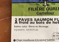 Paves Saumon Fume A Froid Au Bois Hetre Ingredients