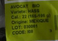 Avocats Hass Bio 2 Ingredients