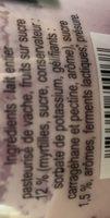 Fromage Blanc Battu Myrtille Ingredients