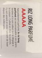 Riz Long Parfum Riz Du Monde Ingredients