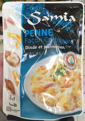 Penne Faon Carbonara (Dinde Et Parmesan), Halal
