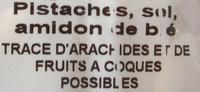 Pistaches Grilles Sales Ingredients