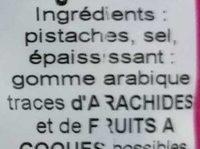 Pistaches Ingredients