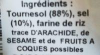 Profruit 500G TOURNESOL GRILLES SALES Ingredients