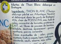 Rillettes De Thon Blanc Ingredients