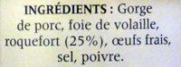 Terrine Roquefort Ingredients