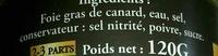 Bloc De Foie Gras De Canard Du Sud-ouest Ingredients