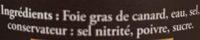 Bloc Foie Gras Ingredients