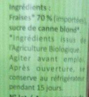 Coulis De Fraise Ingredients