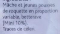 Trio Mche-Roquette-Betterave (5/6 Portions) Ingredients