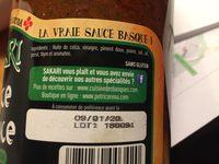 Sauce Basque Sakari Douce Bouteille De 1 Litre Ingredients