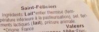 Saint-Flicien Ingredients
