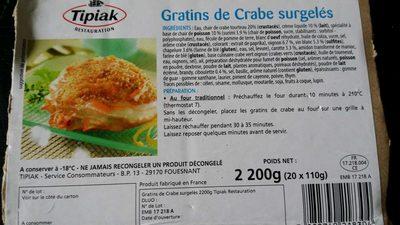 Gratins De Crabe Surgels 