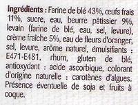 Brioche Tranche Pur Beurre Ingredients