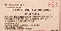 Filets De Maquereaux Fums Provenale Ingredients