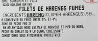 Filets De Harengs Fums Ingredients