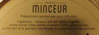 Infusion Minceur - Guarana Fraise Rhubarbe Ingredients