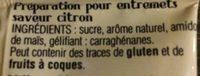 45G Preparation Entremets Citron V. Trappe Ingredients