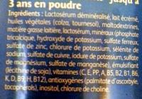Milumel Croissance Maxi Format Ingredients