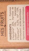Pomme Myrtille Banane Ingredients