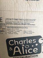 Compote De Pommes Et Fraises Allge En Sucre Ingredients