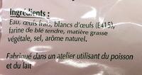 Quenelles Natures Ingredients