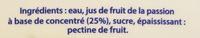 Nectar Maracudja Fruit De La Passion Ingredients
