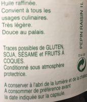 Huile De Ppin De Raisin Ingredients