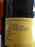 Huile Vierge Biologique De Colza Ingredients