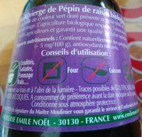 Huile Vierge De Ppin De Raisin Ingredients