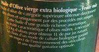 Huile D'Olive Bio Extraite  Froid Ingredients
