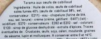 Tarama Extra (riche En Ufs De Cabillaud, Fums Au Bois De Htre) (+10 % Gratuit) Ingredients