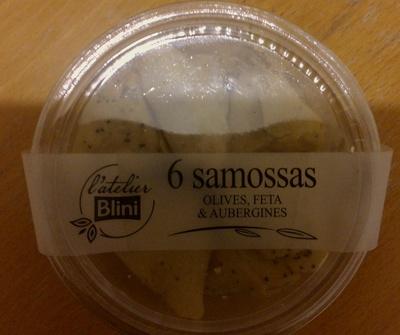 6 Samosas Olives, Feta & Aubergines